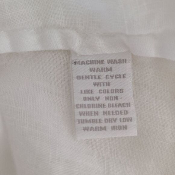 charter club 100% linen button-up shirt womens size 10 white - Picture 6 of 6